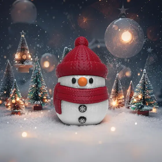 Enfeite De Natal Boneco De Neve Natalino Decoração Árvore Com Cachecol