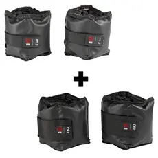 Kit Par Caneleiras Peso 1kg + 2kg Tornozeleira de Peso Treino em Casa Funcional Academia Pilates