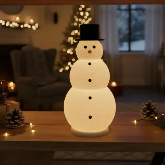 Enfeite de Natal Boneco de Neve Decoração Natalina Luminaria