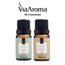 Kit 02 Essências Para Aromatizador  Difusor Elétrico de Ambiente - Via Aroma 10ml a escolher