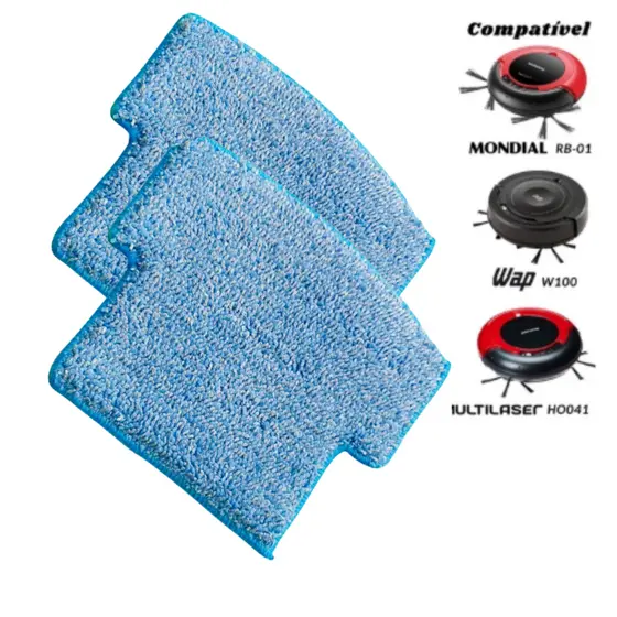 Kit 2 Panos Mop para Robô Aspirador WAP W90, W95, W96, W100, W100C