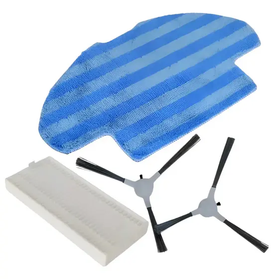 KIT Filtro Escovas e Pano Mop Compatível com Robô Aspirador-Philco Pas22p Pas26p Pas28p
