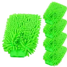 KIT 5 LUVA MICROFIBRA LAVAGEM AUTOMOTIVA MULTIUSO LIMPEZA