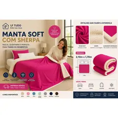Coberdrom Manta Soft e Sherpa Solteiro Medidas 1.60 larg x 1.85 comp super macio luxo varias cores e estampas