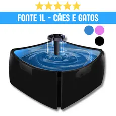 Fonte Bebedouro Cães e Gatos 1L Bivolt | Automático Silencioso Cachorro Beber Água Mec Pet