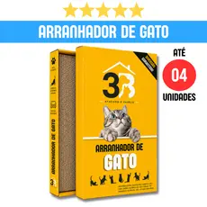 Arranhador para Gato Papelão | 1 a 4 Unidades | Brinquedo Resistente Anti Estresse Casa e Cama | 3B Atacado e Varejo