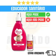 Casadinho Educador Sanitário Pipi Maneiro |  Xixi Não Pode 500mL + Xixi Pode 20G | Cães Treinamento Pet
