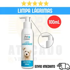 Limpa Lágrimas Pet Clean 100ml | até 2 Unidades | Remove Manchas ao Redor dos Olhos | Xô Ramela Cães e Gatos