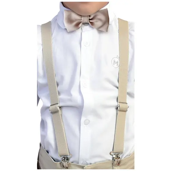Kit Gravata + Suspensório Infantil Lembrancinha Para Casamento Pajem Varias Cores