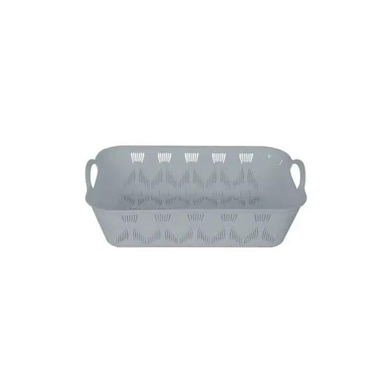 Cesta Plástica Retangular Média Várias Cores 22,7x7,3x16,3cm
