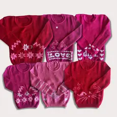 Kit 2 Suéter Tricô Bebê Menina Cores Sortidas Inverno