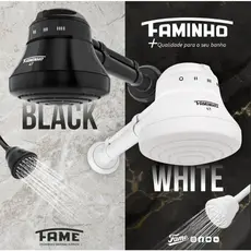 Chuveiro Ducha Elétrico Faminho Branco Quente Frio 4 Temperatura 220v 6800W Fame excelente qualidade