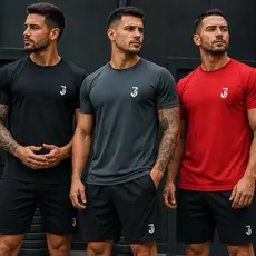 Kit 3 Camisetas Poliéster DryFit Masculina Lisa Academia Corrida Casual Esportes Confortável Atividade