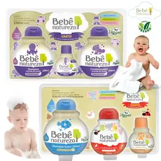 Kit Bebê Natureza Completo Recém Nascido Shampoo Condicionador Colônia Vegano Sem Lágrimas