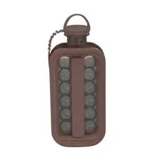 Forma de Gelo 12 Esferas com Tampa e Alça – Rosé, Plástico BPA Free, Empilhável, Portátil, Ideal para Bebidas e Viagens
