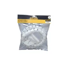 Organizador Fios Cabos Autocolevante Branco Aplicador 20mmx1m Pratico Seguro Discreto