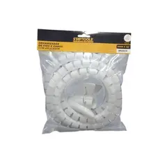 Organizador Fios Cabos Branco Autocolevante Aplicador 20mmx2m Organizacao Resistente Facil Uso