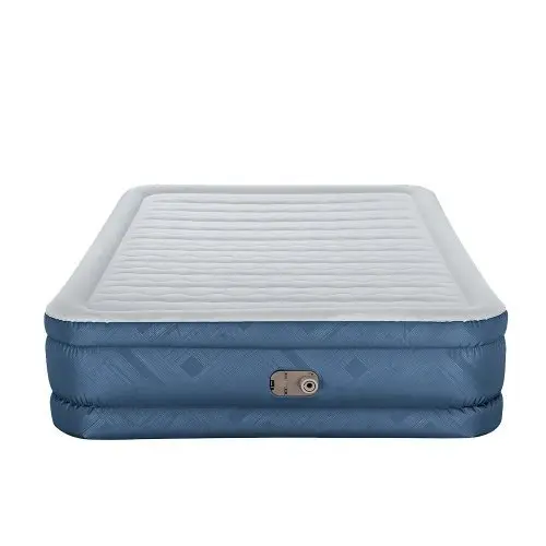 Colchão Inflável Casal Queen Grande Confortável Durável Fácil Inflar Azul Camping Viagens Uso