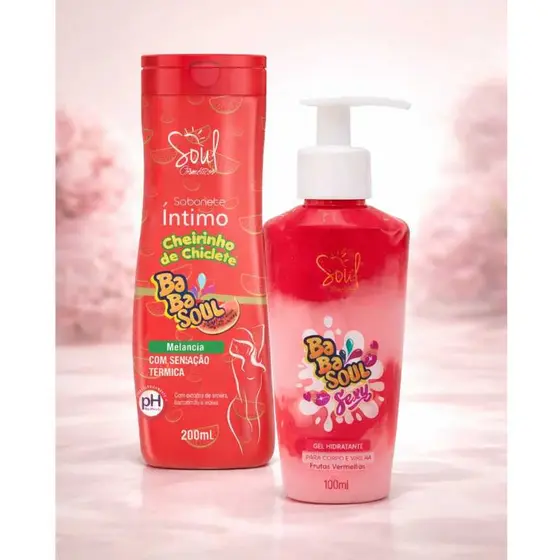 Kit Íntimo Feminino Cheirinho Doce + Gel Hidratante Sensação Térmica Corpo e Virilha