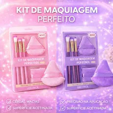 KIT DE PINCÉIS DE MAQUIAGEM PERFEITO E PRÁTICO