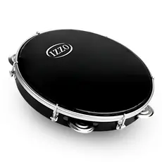 Pandeiro Izzo Leve 10 Polegadas Pele Preta Abs Para Pagode Samba Ideal para profissional iniciantes