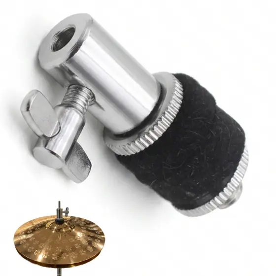 Presilha Para Hi Hat Chimbal Universal Aço Cromado 6mm com Feltro