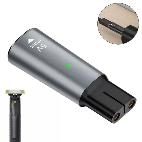 Adaptador USB-C Compatível com Barbeador One Blade 5V  Modelo QP1424/10