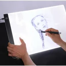 Mesa Led Luz Desenho Artistico Papel A4 Profissional Branco