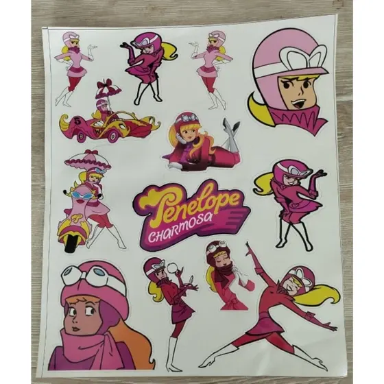 Adesivo para capacete,moto,carro, Penélope charmosa,a prova d'água