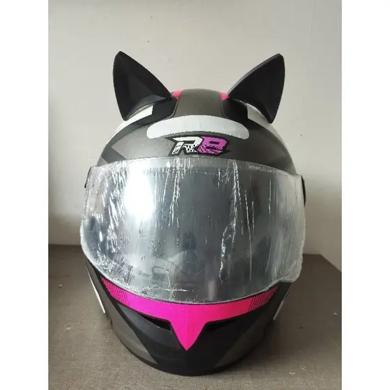 orelha para capacete,preta ,plástico resistente