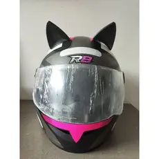 orelha para capacete,preta ,plástico resistente