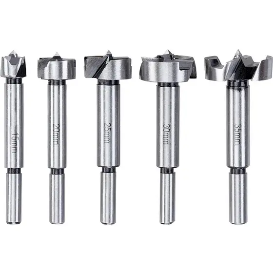 Kit 5 Brocas Fresas Madeira 15 20 25 30 35mm