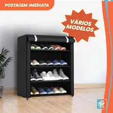 Sapateira 4 Andares Desmontável Organizador Portátil para 8 Pares | Compacta e Prática para Closet, Quarto e Corredor