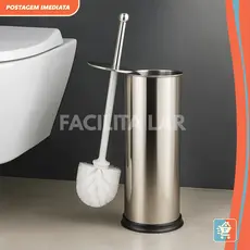 Escova Sanitaria Para Lavar Vaso Privada Banheiro em Aço Inox