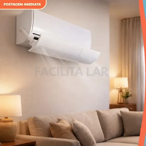 Defletor para Ar Condicionado Ajustável 103x19x18cm – Evita Vento Direto e Garante Conforto