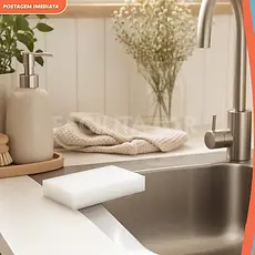 Kit 5/10/20/30/50 Esponjas Mágica Bucha Melamina Tira Mancha Original Desengordura Limpeza