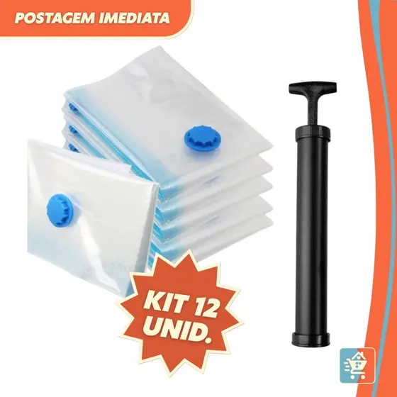 Kit 3/5/12 Saco a Vácuo Com Bomba Viagem Mala Organizador Para Roupa Guarda Roupa Edredom Reutilizável