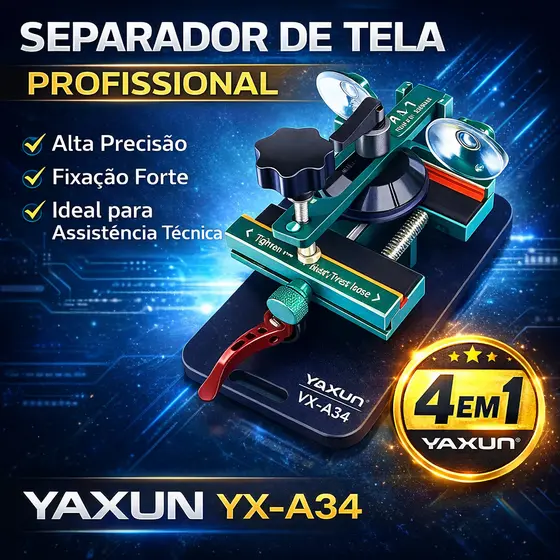Ferramenta De Remoção Separador DeTela Celular Yaxun YX-A34 Suporte Fixação 360° Remoção Vidro Traseiro LCD Profissional