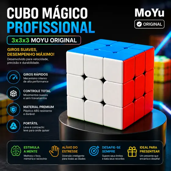 Cubo Mágico Profissional 3x3x3 MOYU Original