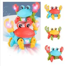 Caranguejo Fujão Que Anda Para Os Lados Musical Brinquedo Infantil Interativo Com Som E Luzes