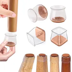 Kit 16 Peças Protetor De Silicone Para Pés De Cadeira E Mesa Antirrisco