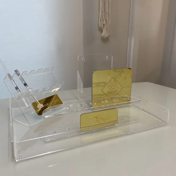 Bandeja Acrílico Cristal com Alça Multiuso - 4mm