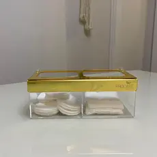 Suporte Duplo Algodão e Gaze em Acrílico - Personalizado IOF Clinicas Odonto Esteta
