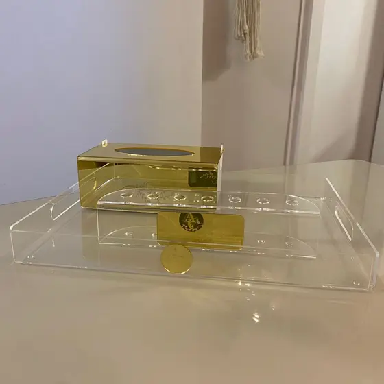 Kit Clínicas -  Estética - Porta Luvas + Suporte Eletrodos + Bandeja - Personalizado