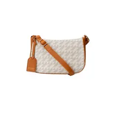 Bolsa Transversal Feminina Pequena Monograma BG Bege