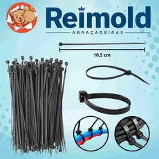 Abraçadeira Nylon 100 Peças 10,05cm Presilha Enforca Gato Alta Resistência Durabilidade Organização