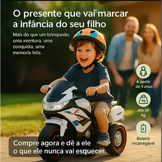 Triciclo Infantil Moto Gp Premium Elétrico Bmw S 1000 Rr