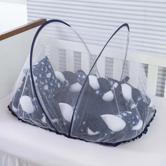 Redutor de Berço Portátil Tipo Ninho com Trança e Mosquiteiro Luxo – Conforto e Proteção