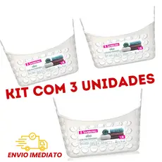 Cesto Para Pregadores Prendedores Roupa Varal Plástico Sanremo 1,6l Kit 3Uni