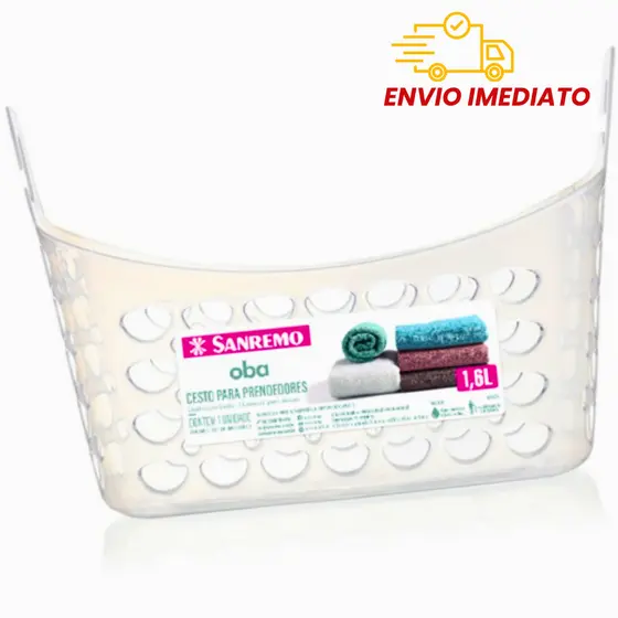 Cesto Para Pregadores Prendedores Roupa Varal Plástico Sanremo 1,6l Kit
